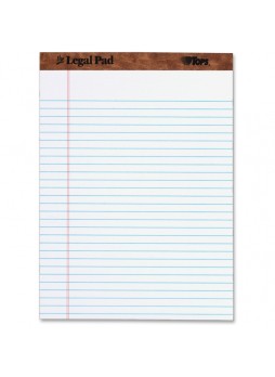 Legal Pad Ruled Top Perforated, 8.5" x 11.75", White, 50 sheets, Dozen